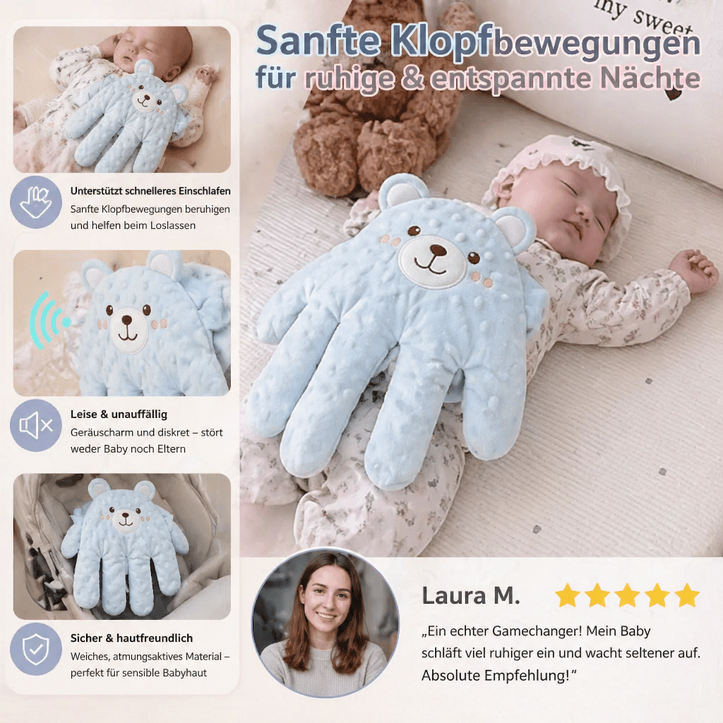 Baby Einschlafhilfe mit sanfter Klopffunktion – unterstützt ruhiges und selbstständiges Einschlafen