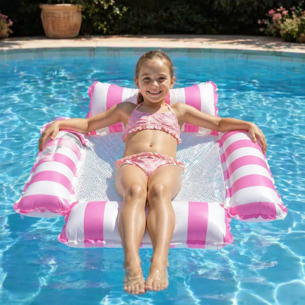 Aufblasbarer Pool Sitz für Kinder – Wasser Hängematte mit Netzfläche