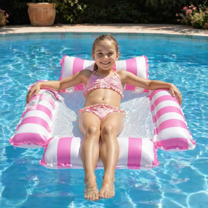 Aufblasbarer Pool Sitz für Kinder – Wasser Hängematte mit Netzfläche