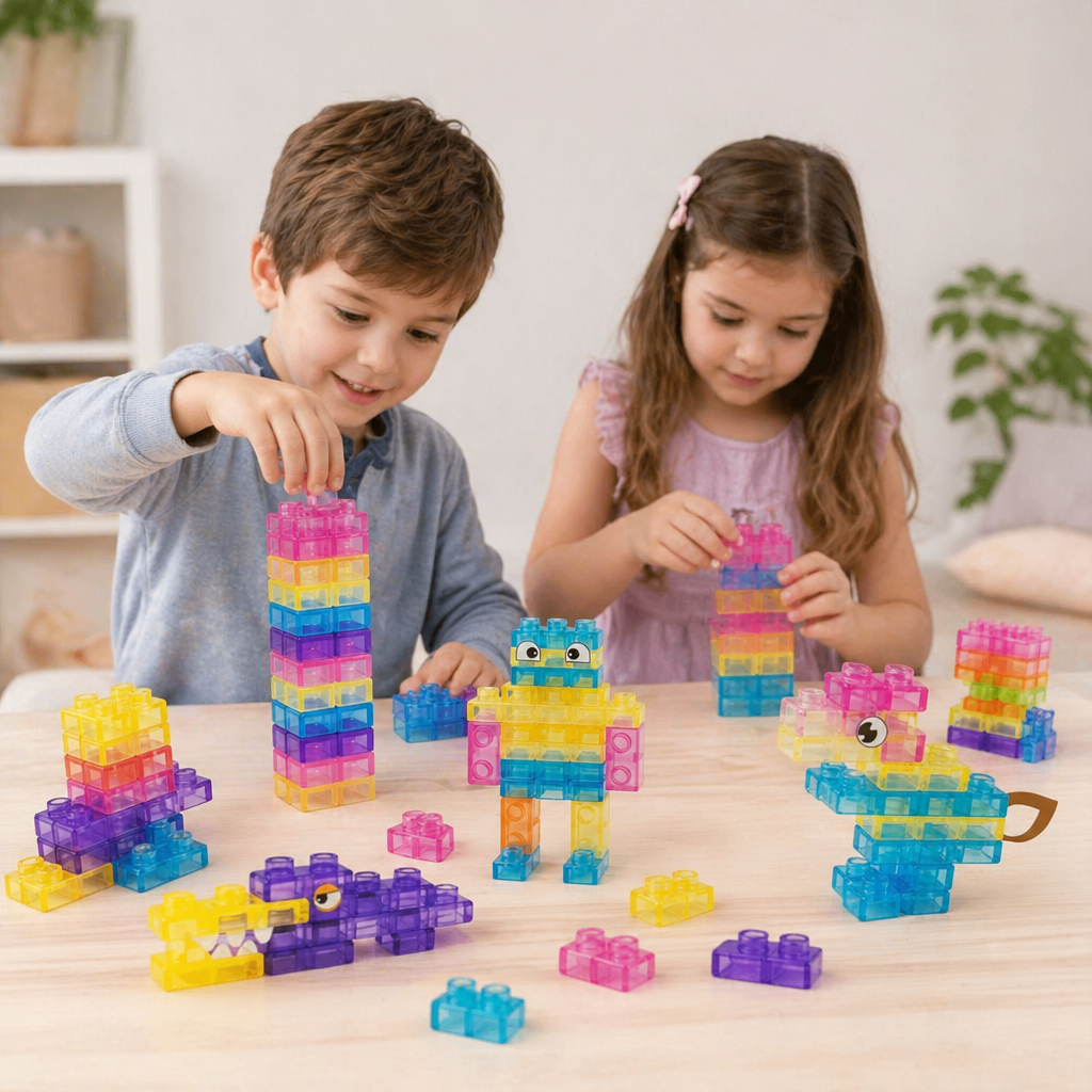Sensorische Soft-Bausteine für Kinder – weiche, drückbare Lernbausteine für Spiel & Spaß