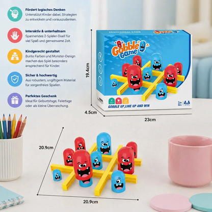 Monster Tic-Tac-Toe Brettspiel für Kinder – Lustiges 2-Spieler Strategiespiel