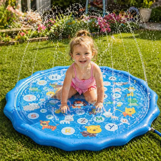 Aufblasbare Kinder-Wasserspielmatte mit Sprinkler – Outdoor Sprühspaß für Garten & Strand