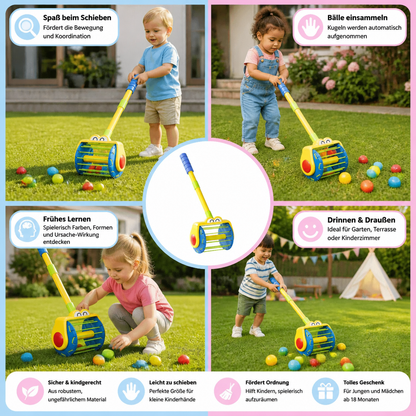 Baby Schiebe Staubsauger Spielzeug mit Bällen für Kleinkinder