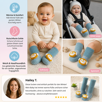 Gefütterte Anti Rutsch Babysocken für den Winter