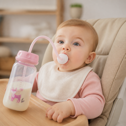 Freihändige Baby Trinkflasche zum Füttern