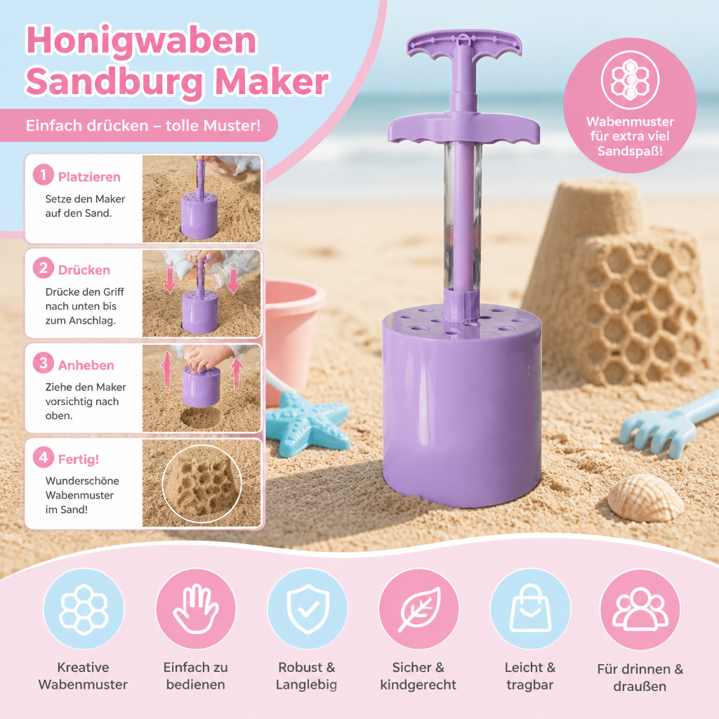 Honeycomb Sand Castle Maker – Sandform für Kinder