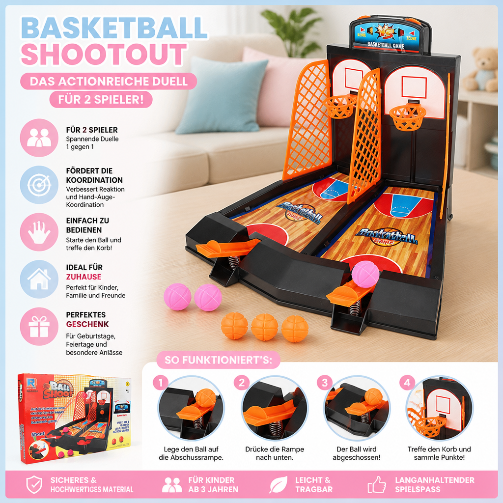 Basketball-Shootout-Spiel für 2 Spieler