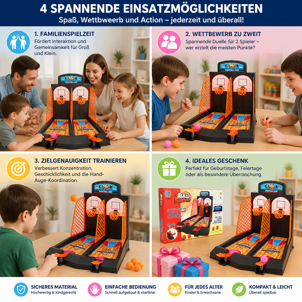 Basketball-Shootout-Spiel für 2 Spieler