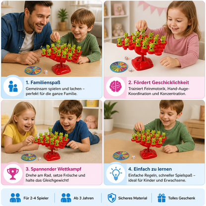 Frosch-Balancebrett – Geschicklichkeitsspiel für die ganze Familie