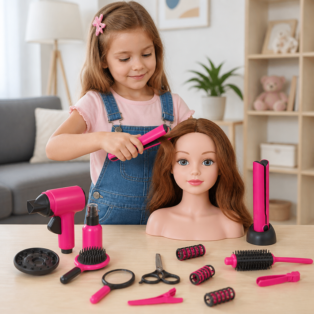 14-teiliges Kinder-Friseursalon-Rollenspielset