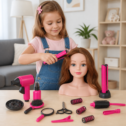 14-teiliges Kinder-Friseursalon-Rollenspielset