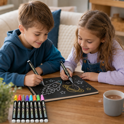 Schimmernde Konturen- & Metallic-Glitzermarker im Set