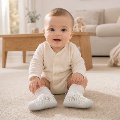 Bequeme Babyschuhe mit weichen, rutschfesten Sohlen