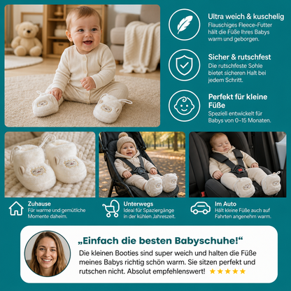 Warme & gemütliche Baby-Booties mit Fleecefutter und weichen rutschfesten Sohlen