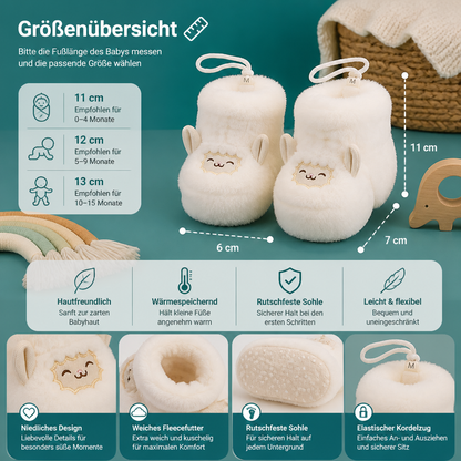 Warme & gemütliche Baby-Booties mit Fleecefutter und weichen rutschfesten Sohlen