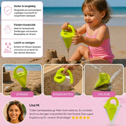 Kinder Strand Sand Trichter Spielzeug zum Zeichnen und Schütten
