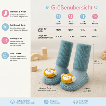 Gefütterte Anti Rutsch Babysocken für den Winter
