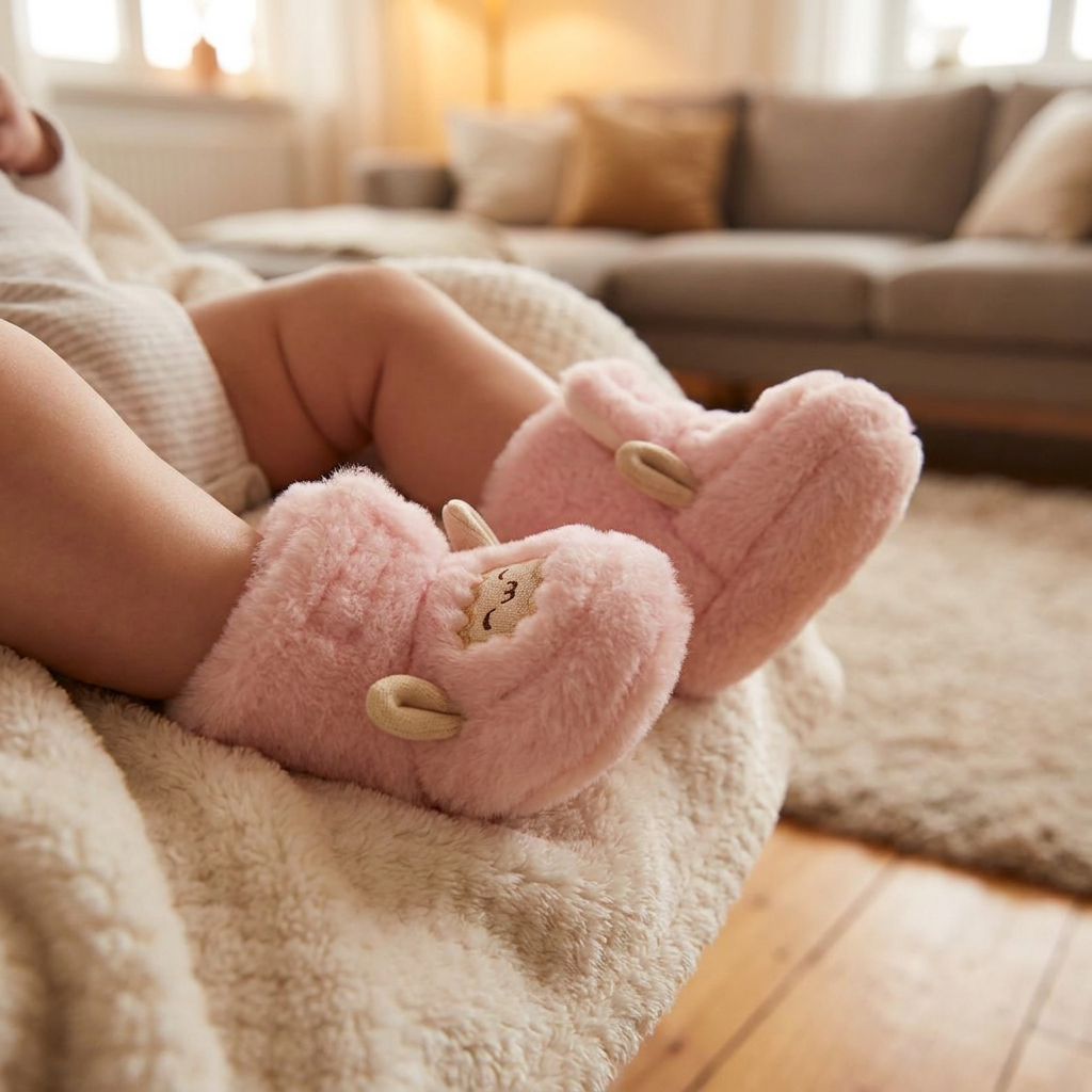 Warme & gemütliche Baby-Booties mit Fleecefutter und weichen rutschfesten Sohlen