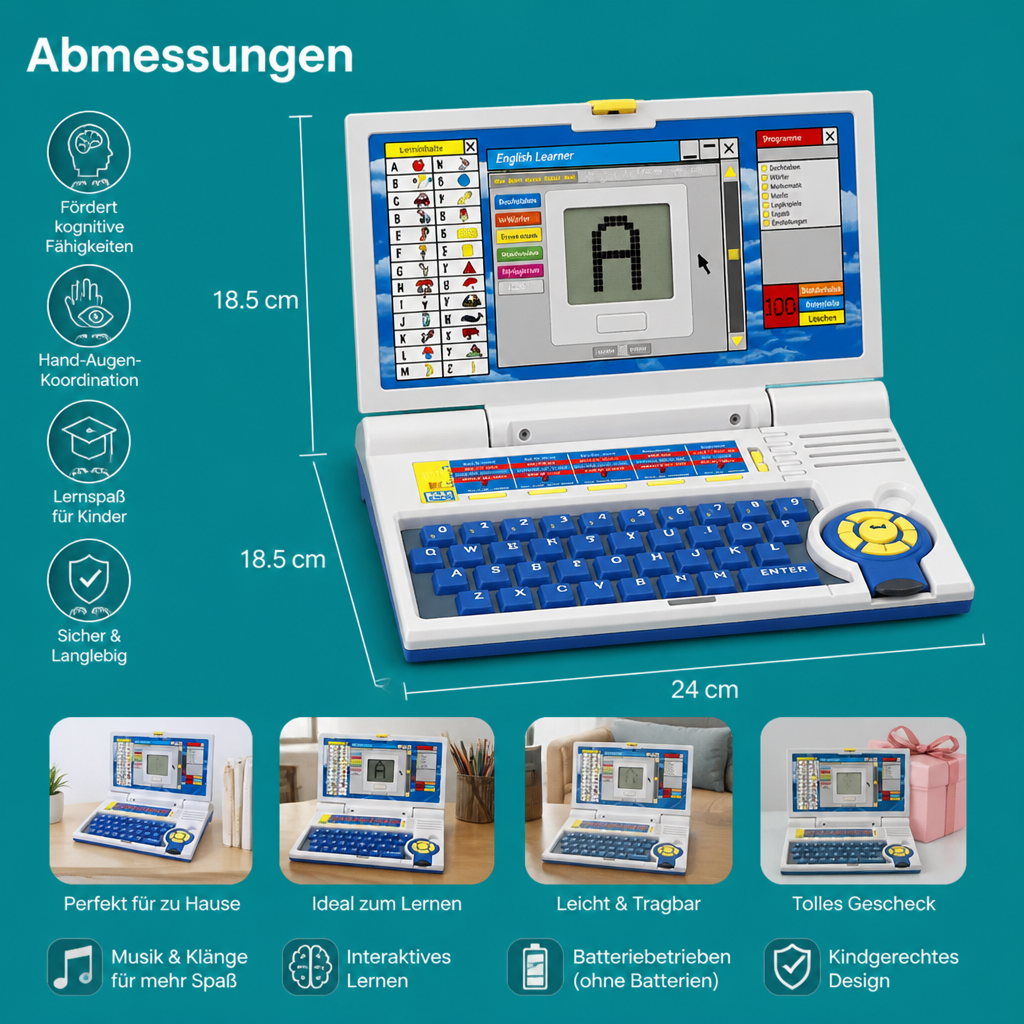Interaktiver Lern-Laptop für Kinder