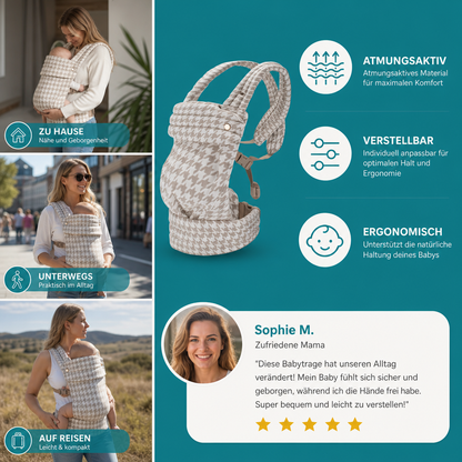 Ergonomische Babytrage – Atmungsaktiv & verstellbar