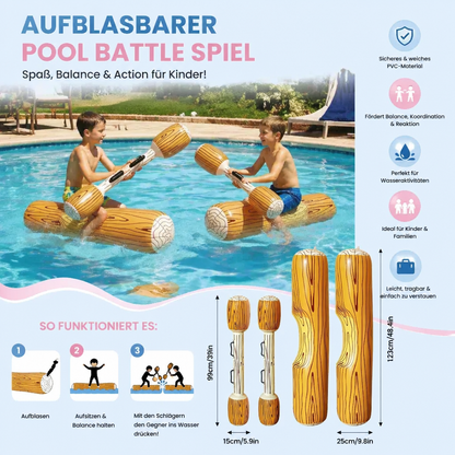 Aufblasbares Pool Battle Spiel für Kinder – Wasser Balance & Splash Game