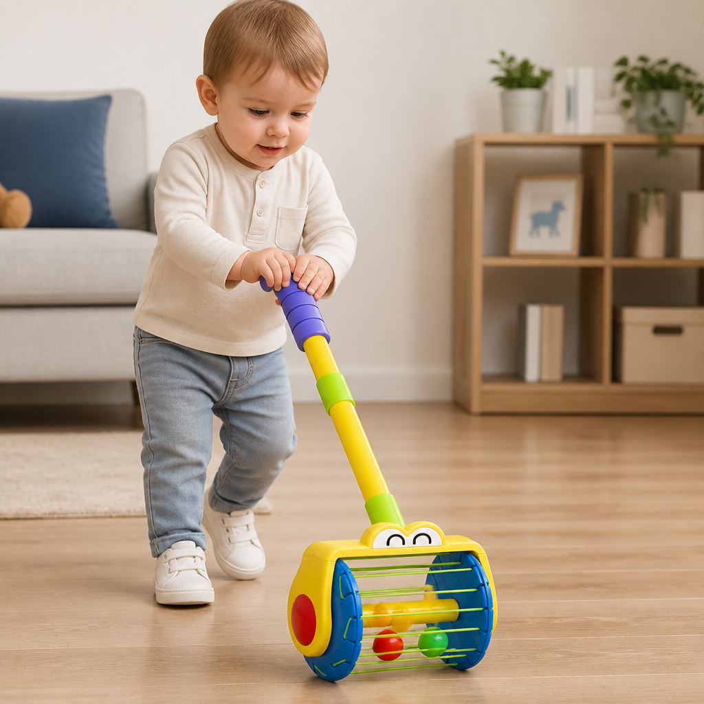 Baby Schiebe Staubsauger Spielzeug mit Bällen für Kleinkinder