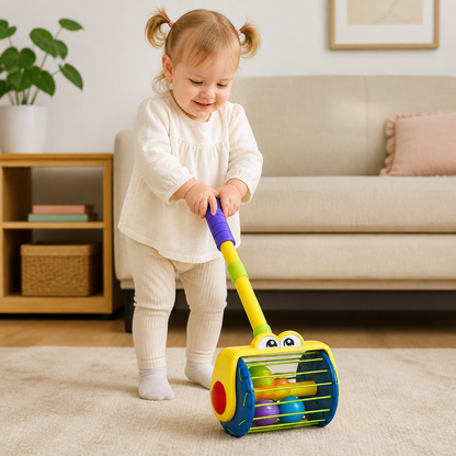 Baby Schiebe Staubsauger Spielzeug mit Bällen für Kleinkinder