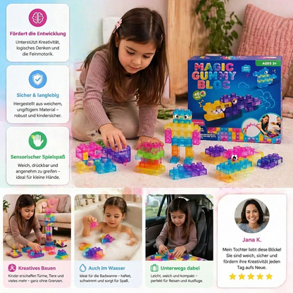 Sensorische Soft-Bausteine für Kinder – weiche, drückbare Lernbausteine für Spiel & Spaß