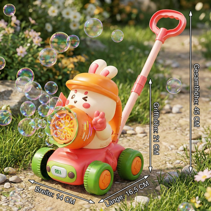 Leuchtender Seifenblasenwagen – Schiebe-Spielzeug für Kinder