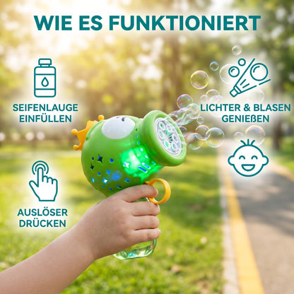 Niedliche automatische Seifenblasenmaschine – Elektrischer Seifenblasenmacher für Kinder