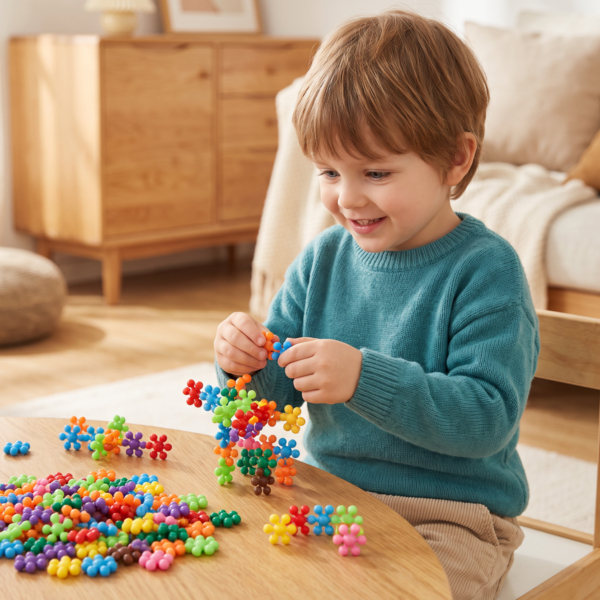 Montessori-Pflaumenblüten-Bausteinset