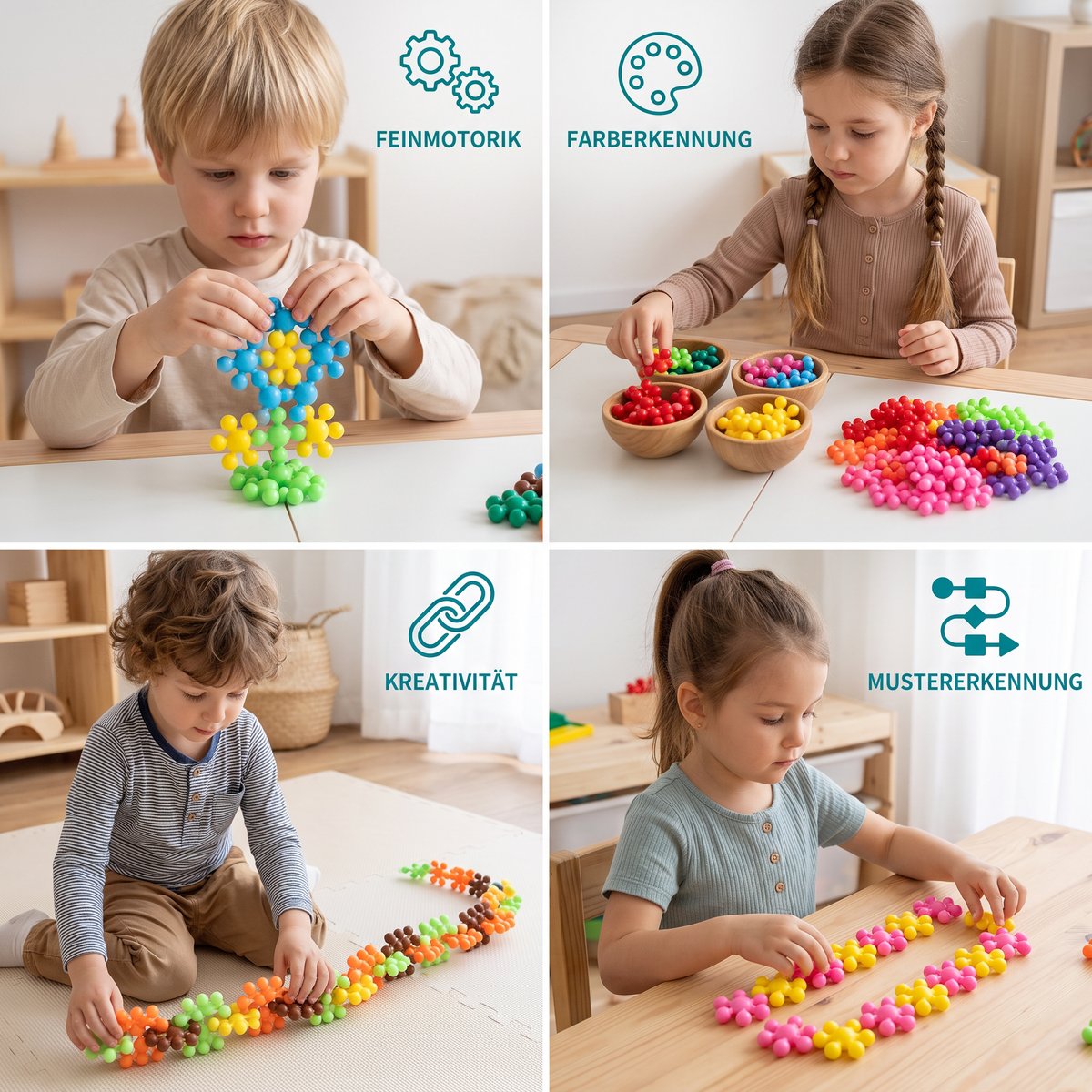 Montessori-Pflaumenblüten-Bausteinset