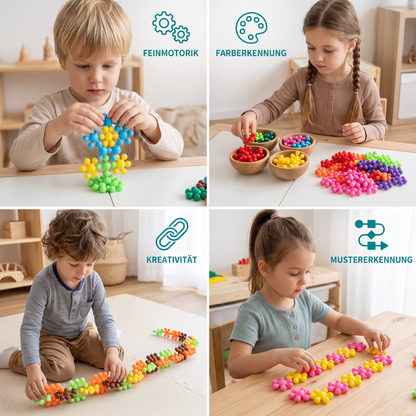 Montessori-Pflaumenblüten-Bausteinset