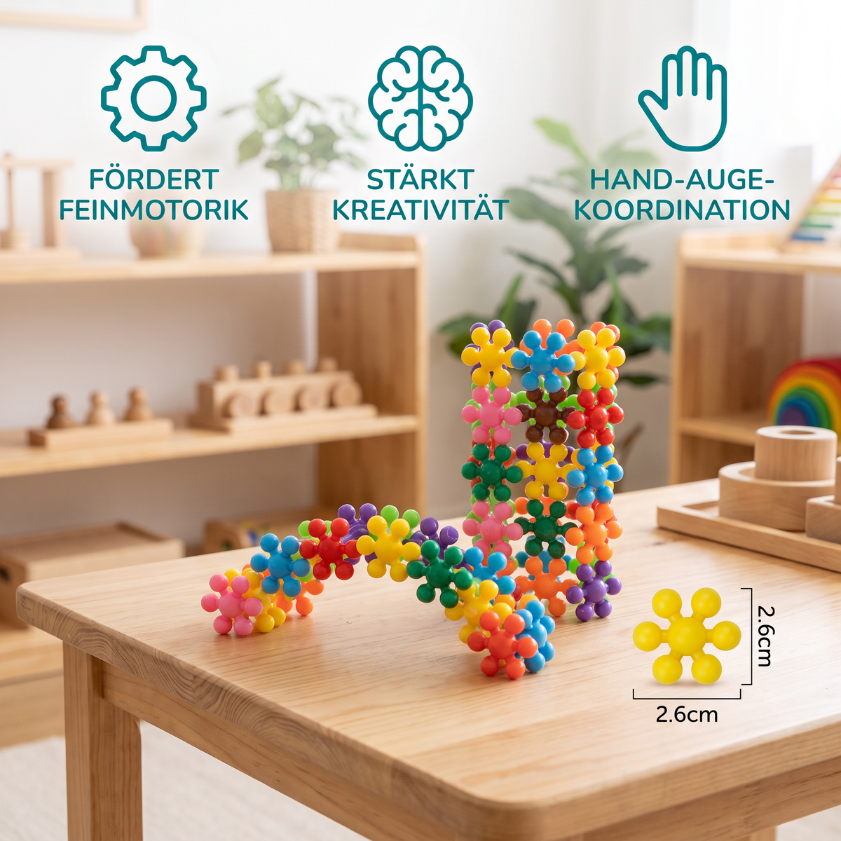 Montessori-Pflaumenblüten-Bausteinset