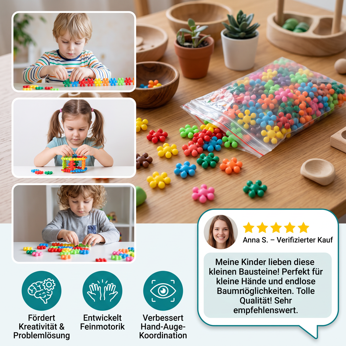 Montessori-Pflaumenblüten-Bausteinset
