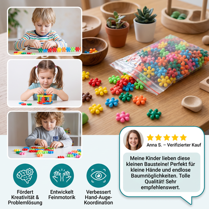 Montessori-Pflaumenblüten-Bausteinset