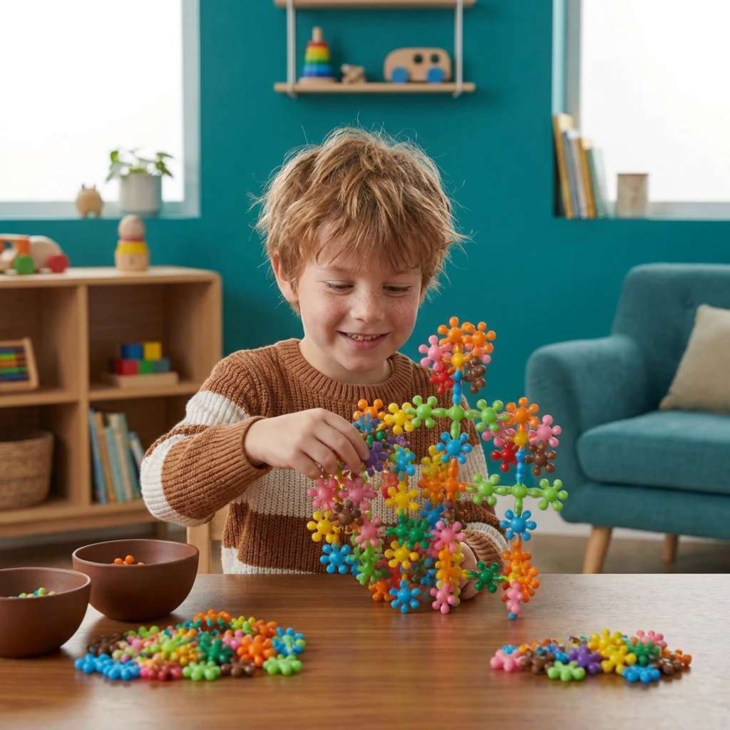 Montessori-Pflaumenblüten-Bausteinset