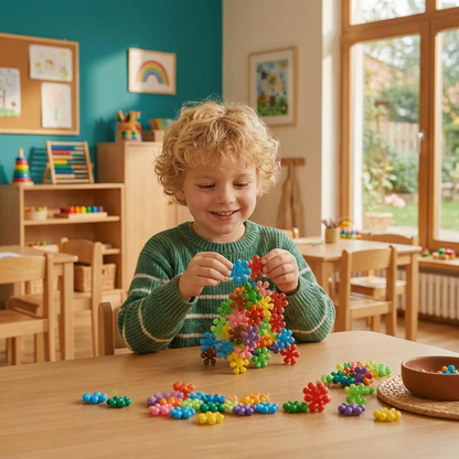 Montessori-Pflaumenblüten-Bausteinset
