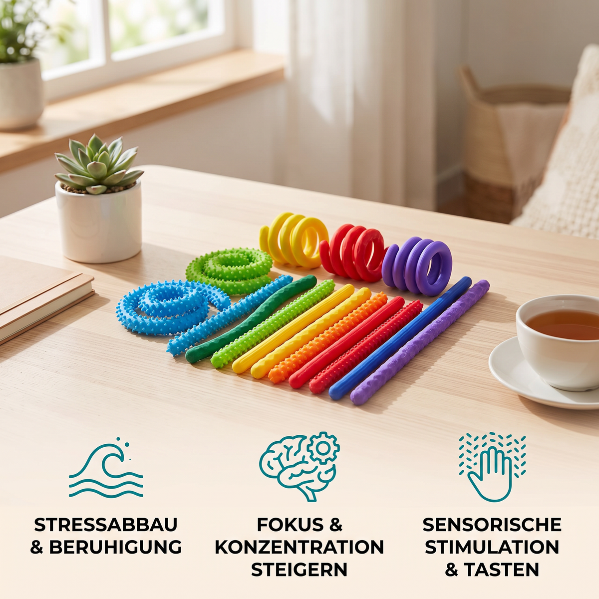 Sensorische Fidget-Sticks – Beruhigende Drehspielzeuge zum Stressabbau