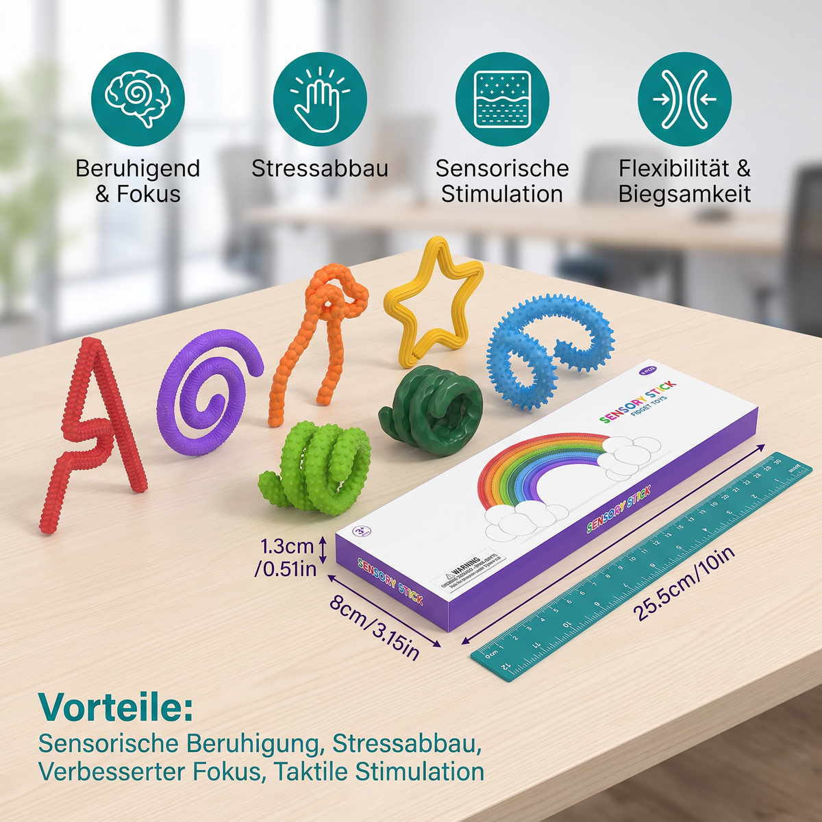 Sensorische Fidget-Sticks – Beruhigende Drehspielzeuge zum Stressabbau