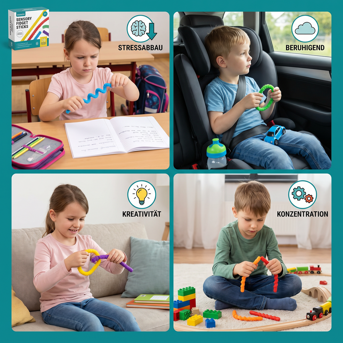 Sensorische Fidget-Sticks – Beruhigende Drehspielzeuge zum Stressabbau