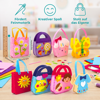 DIY-Niedliches Filz-Handtaschen-Nähset für Kinder