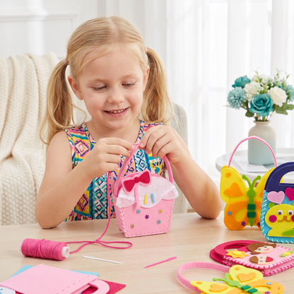 DIY-Niedliches Filz-Handtaschen-Nähset für Kinder