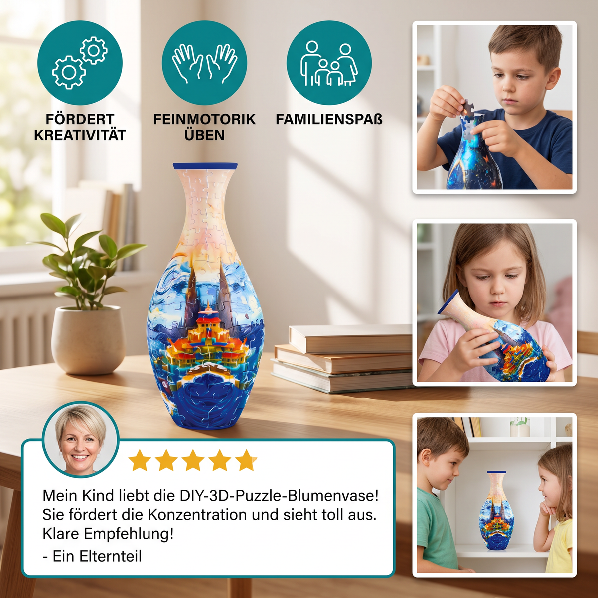 DIY-3D-Puzzle-Blumenvase