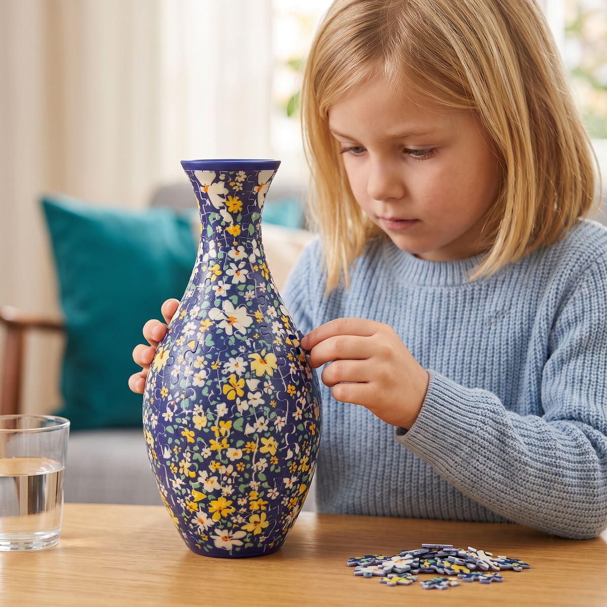 DIY-3D-Puzzle-Blumenvase