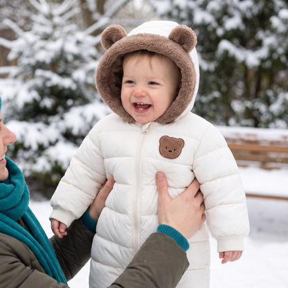 Baby-Bären-Overall – Warmer Einteiler mit Fleecefutter