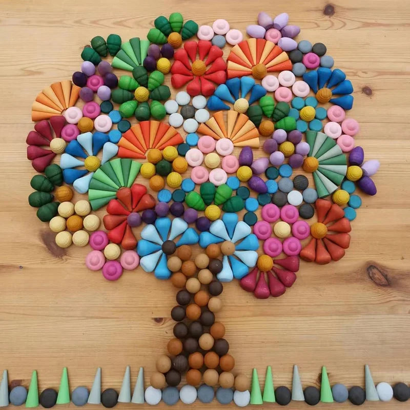 Kreativer Spielspaß – Bunte Holzbausteine