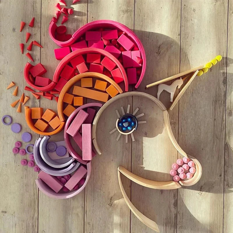 Kreativer Spielspaß – Bunte Holzbausteine