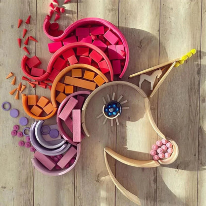Kreativer Spielspaß – Bunte Holzbausteine