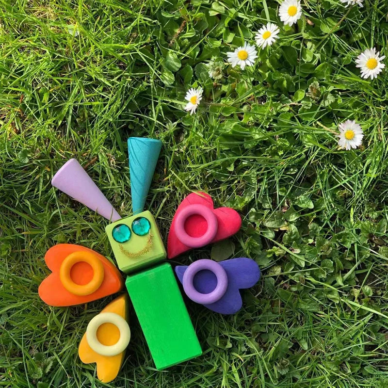 Kreativer Spielspaß – Bunte Holzbausteine